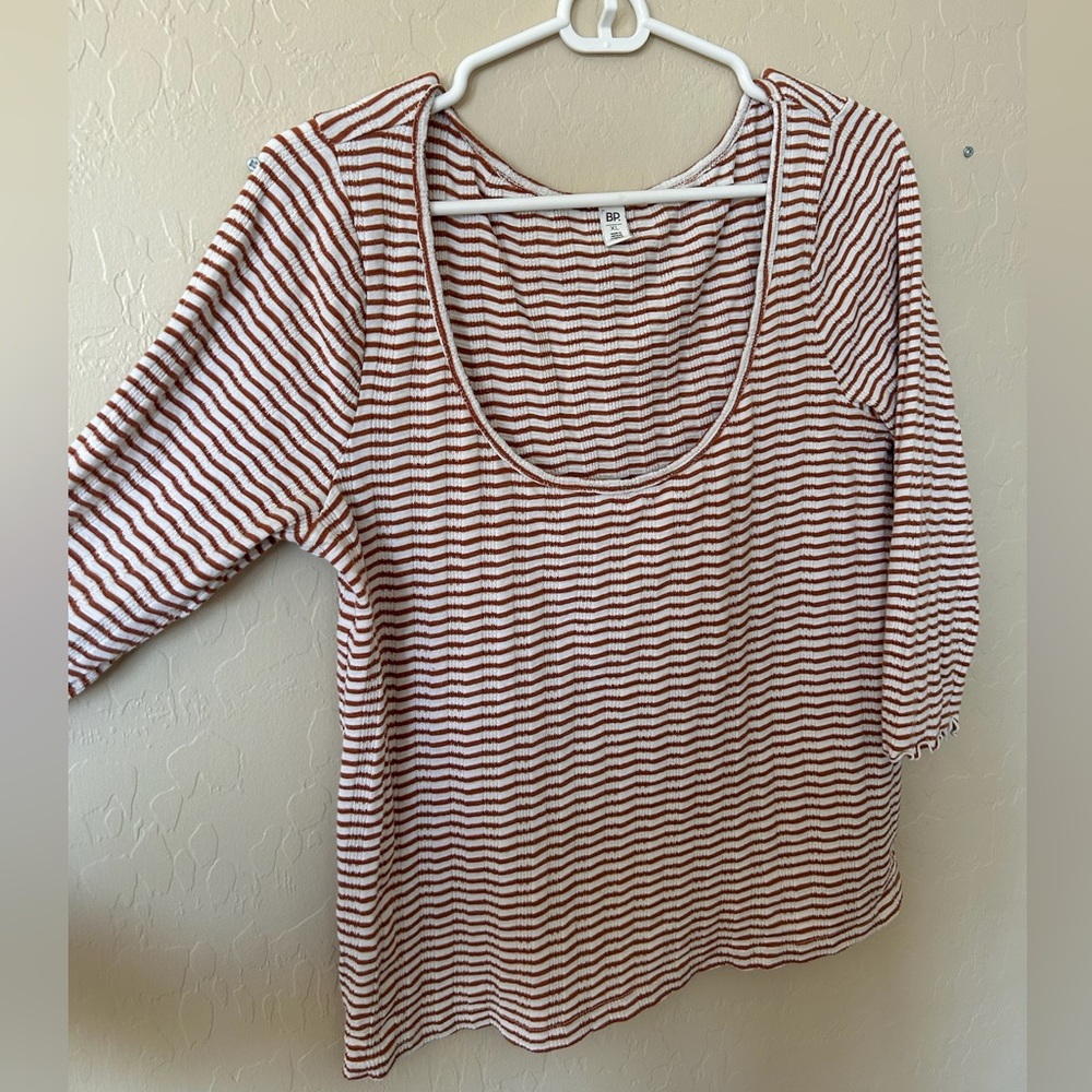 BP Striped Swoop Top